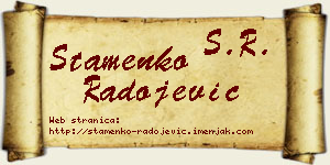 Stamenko Radojević vizit kartica